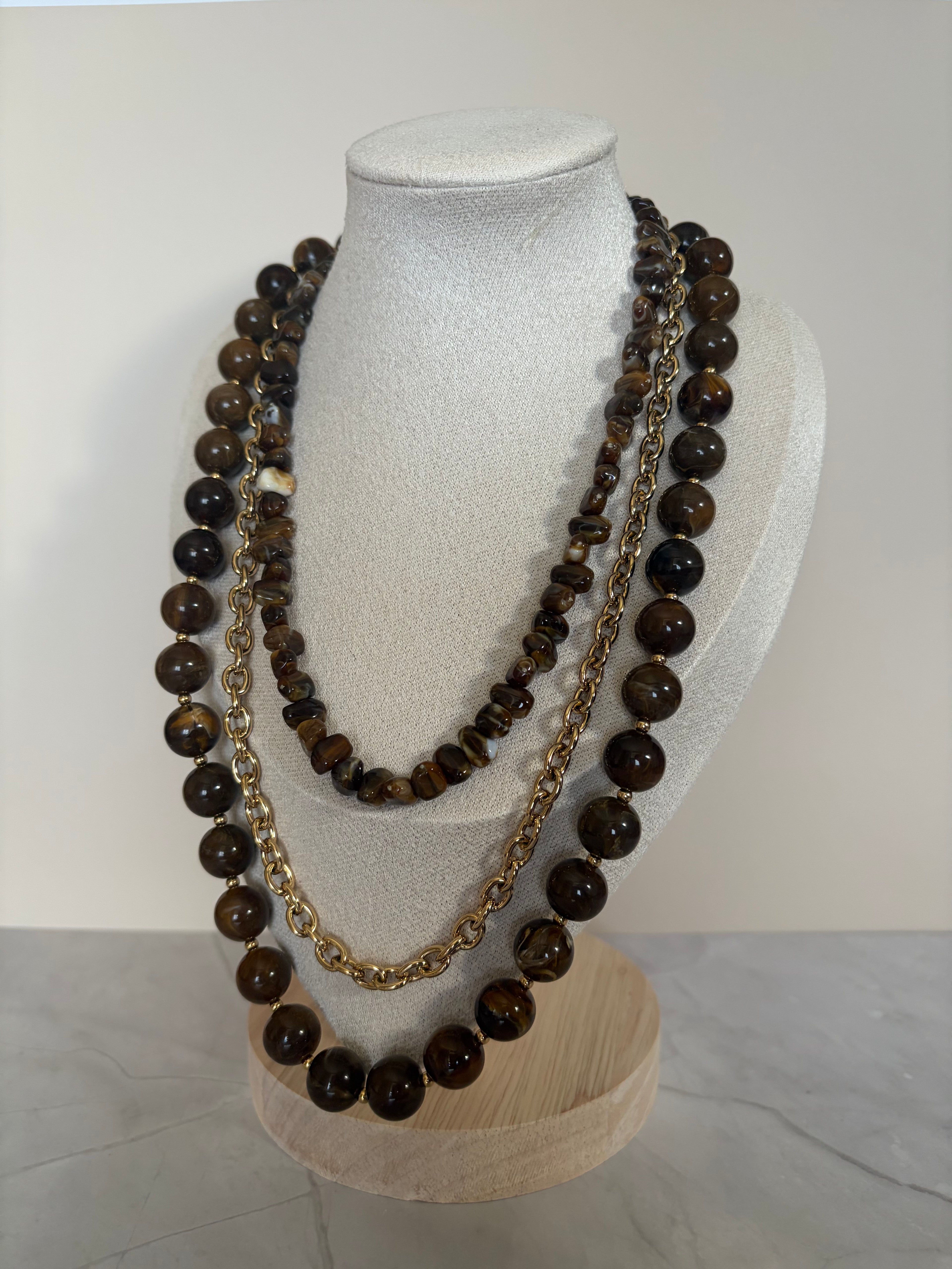 Collier Romy - Chocolat