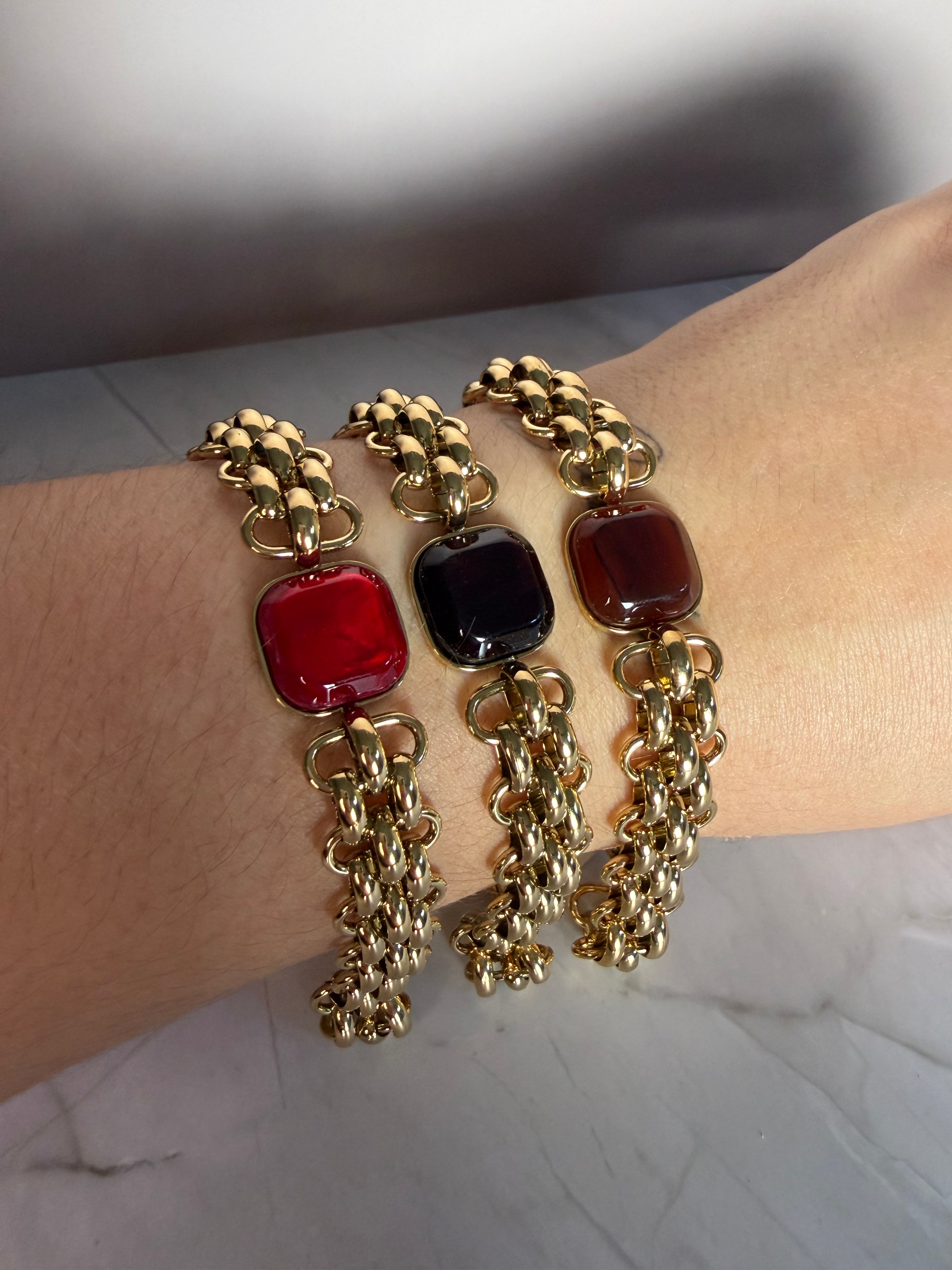 Bracelet Erin - Bordeaux