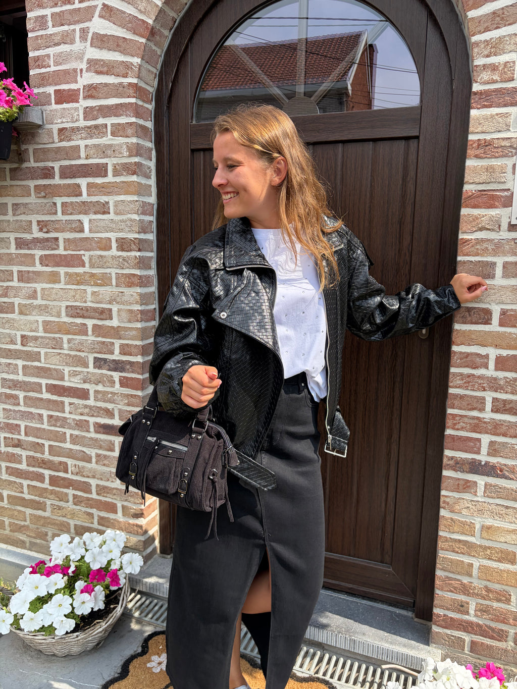 Veste en similicuir Alba