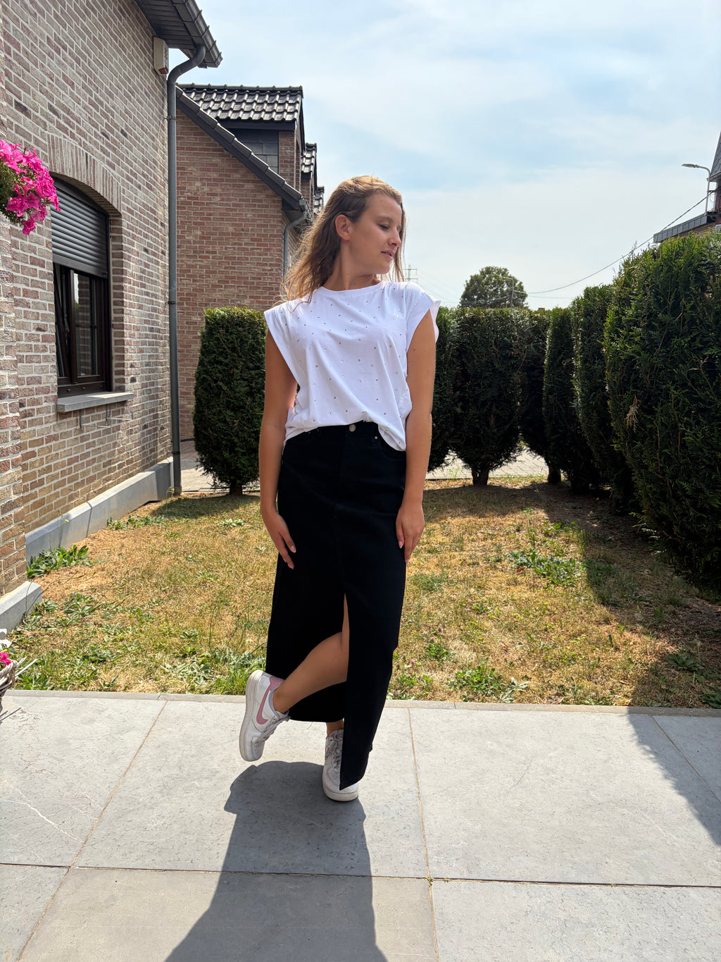Jupe longue en jeans Pauline