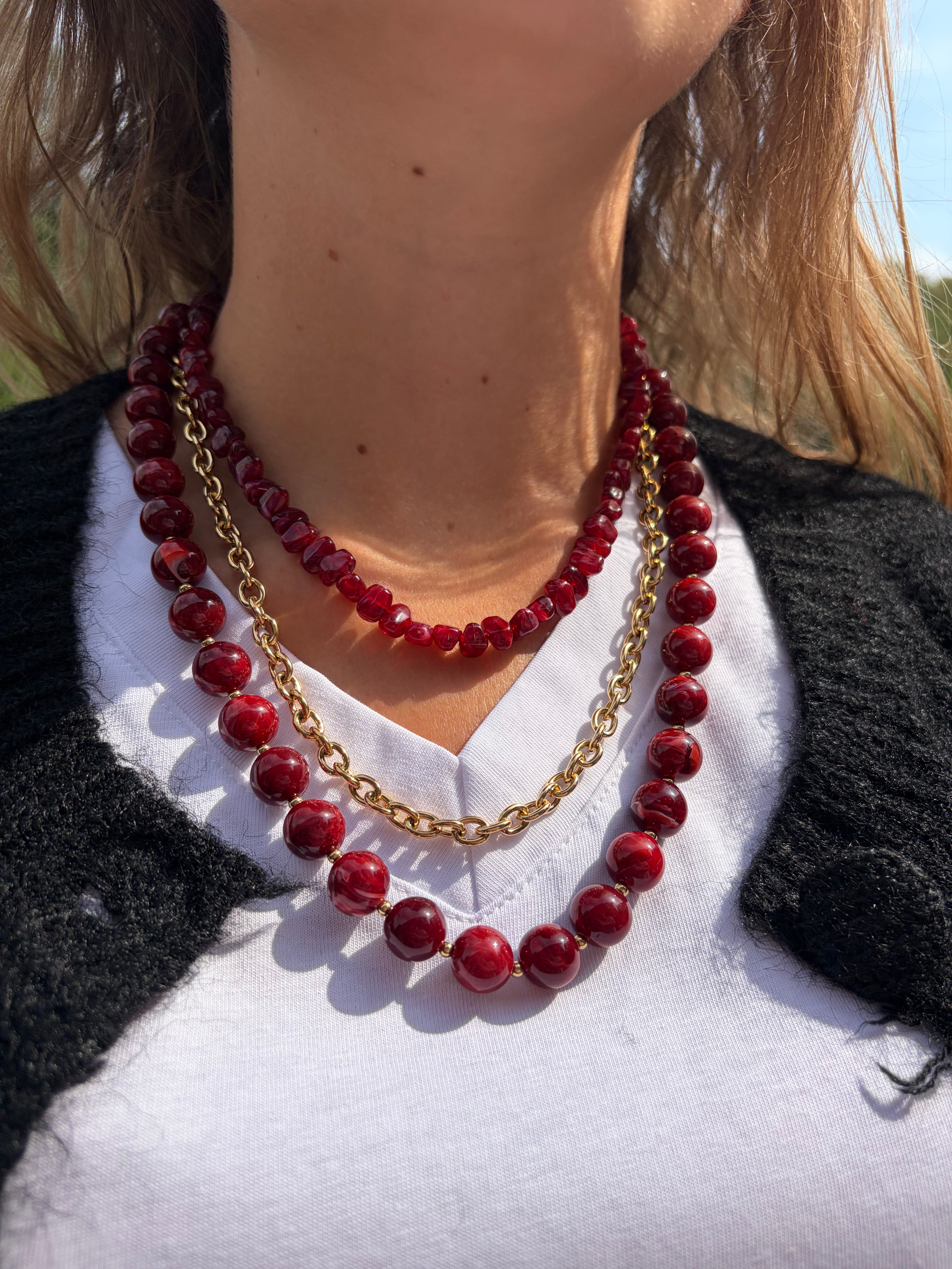 Collier Romy - Bordeaux