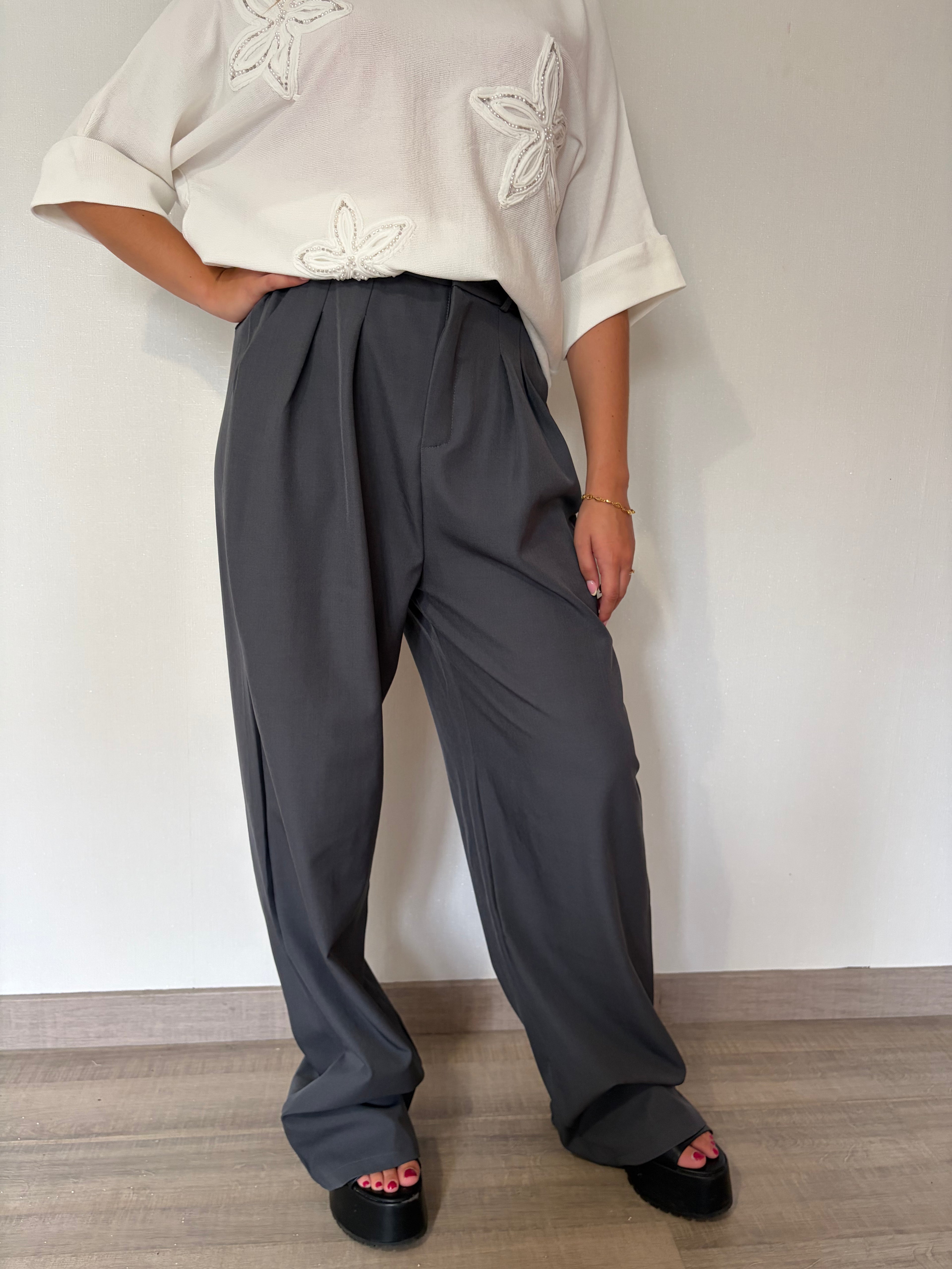 Pantalon Tailleur - Gris