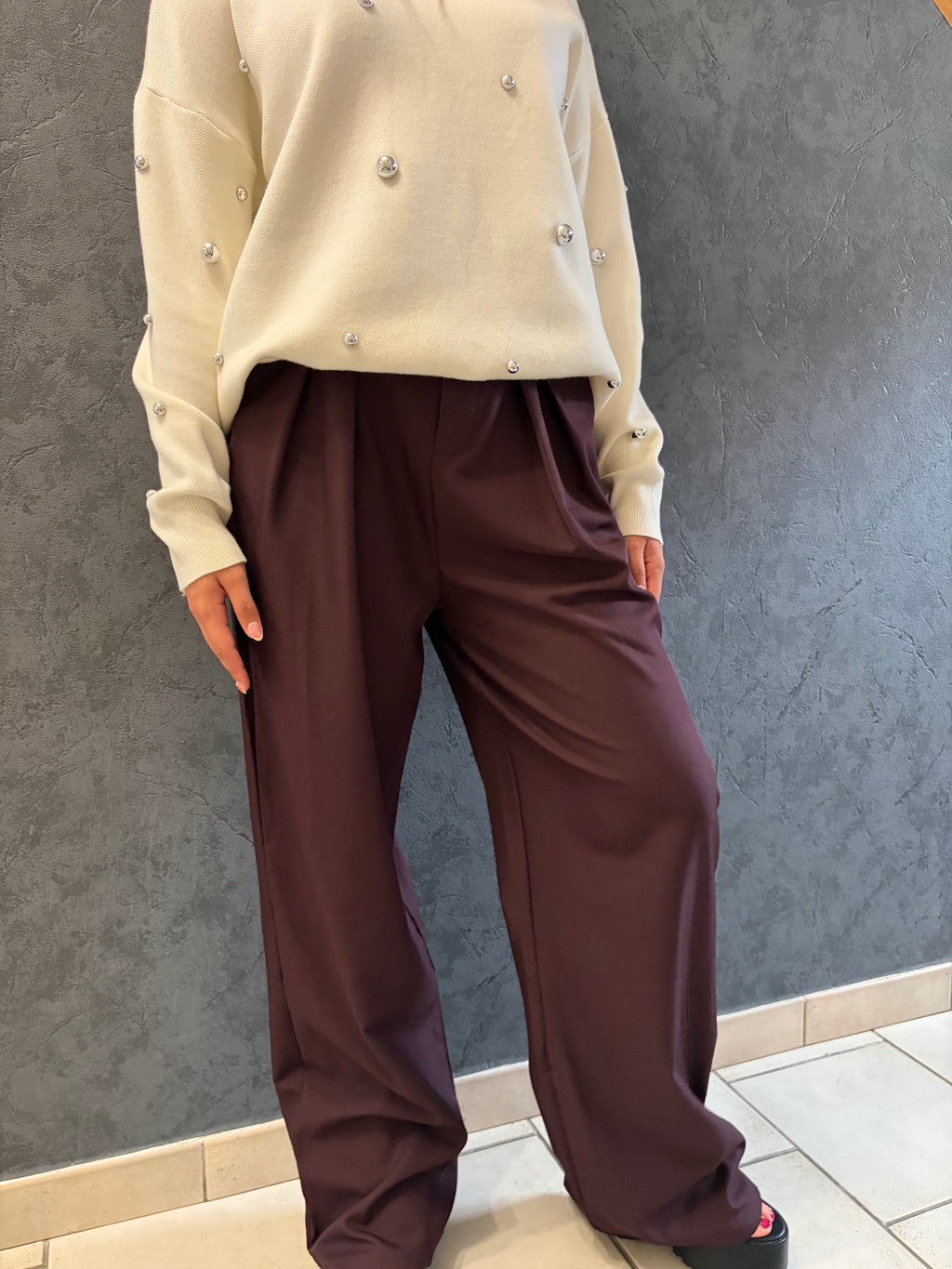 Pantalon Tailleur - Bordeaux