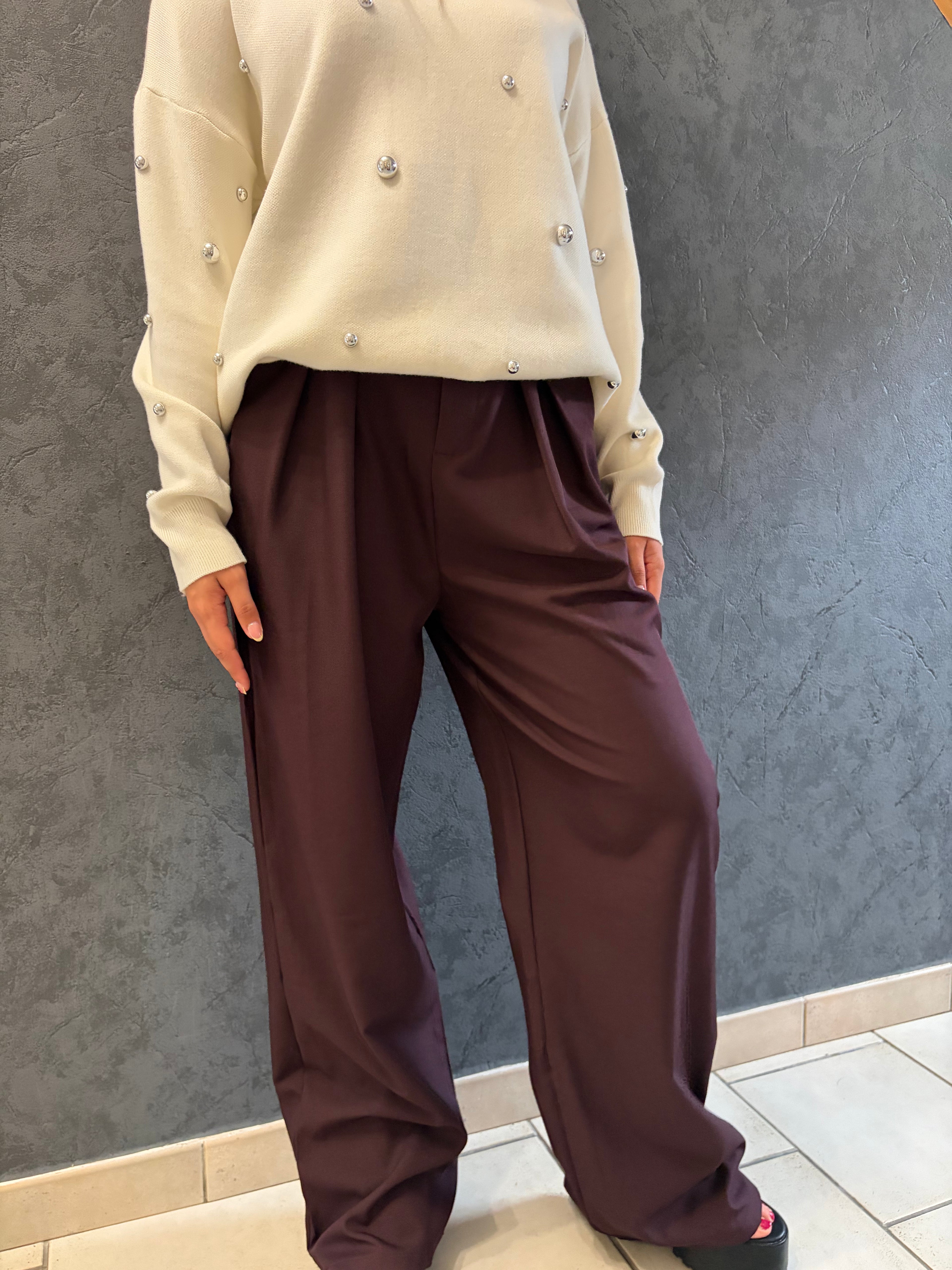 Pantalon Tailleur - Bordeaux