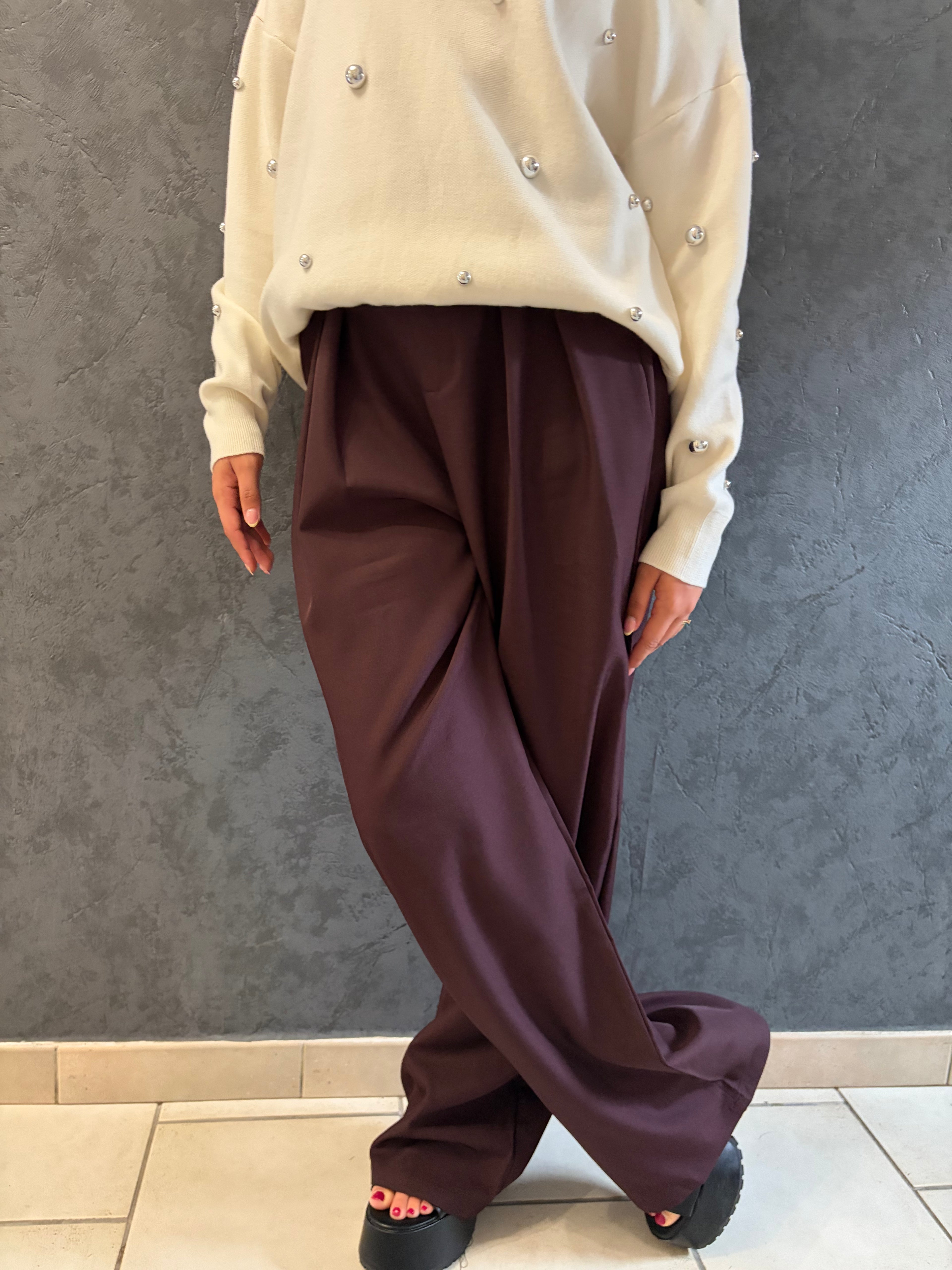 Pantalon Tailleur - Bordeaux