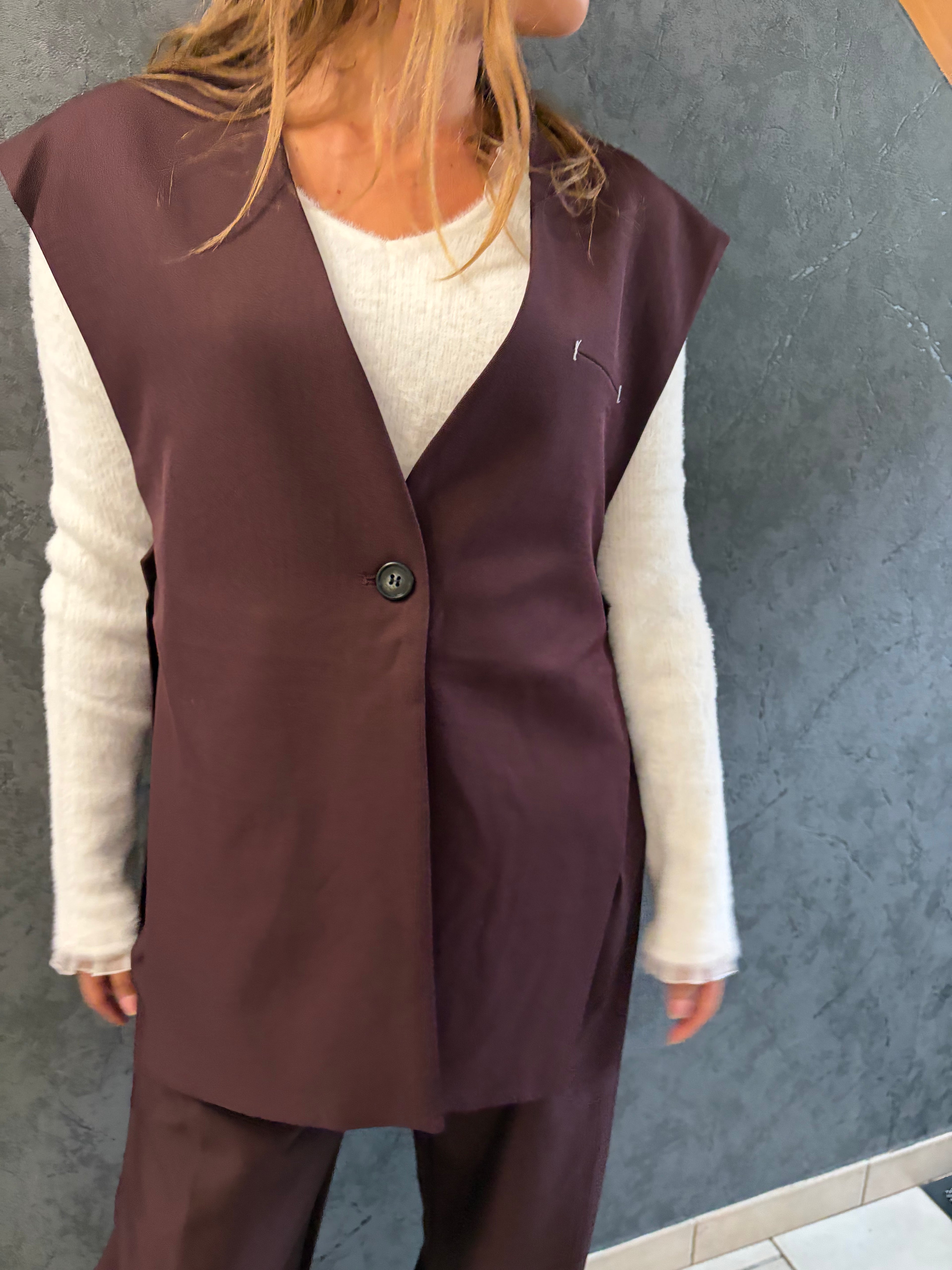 Blazer sans manches Jenny - Bordeaux