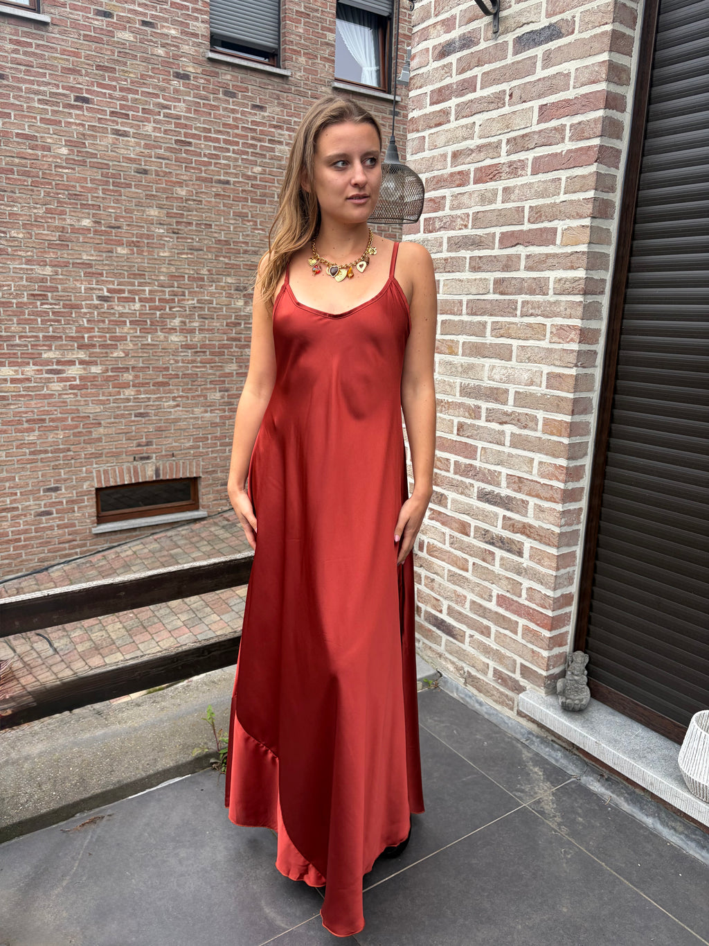 Robe longue Lisa - Rouille