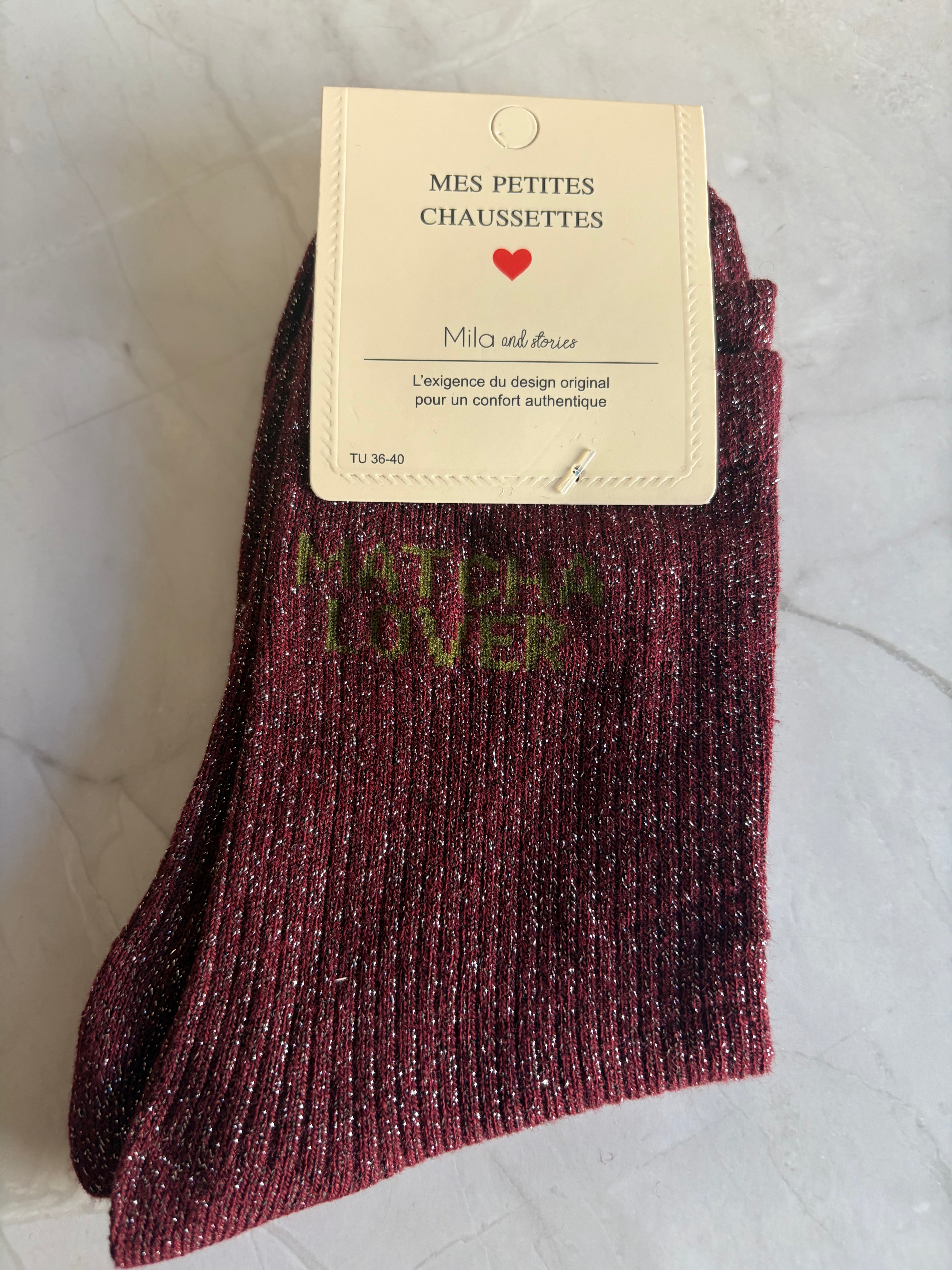 Chaussettes "Matcha Lover" adulte
